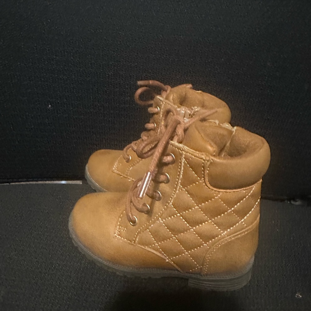 The Children's Place Tan Quilted Kids Boots - Picture 2 of 6